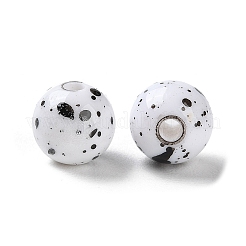 Printed Opaque Acrylic Round Beads&nbsp;LS-ACRP-P001-01B-01