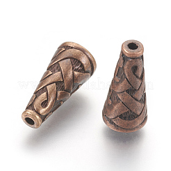 Tibetan Style Alloy Bead Cone&nbsp;TIBEB-00821-R-NR