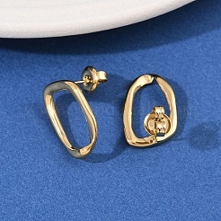 304 Stainless Steel Nuggets Stud Earrings&nbsp;EJEW-I320-17G