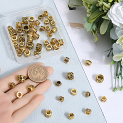 60Pcs 6 Styles Tibetan Style Alloy European Beads&nbsp;TIBEB-SP0001-06