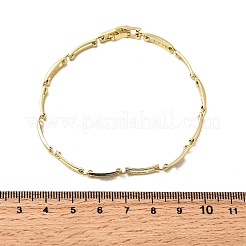 Brass Micro Pave Clear Cubic Zirconia Link Chain Bracelets for Women&nbsp;BJEW-H630-02G
