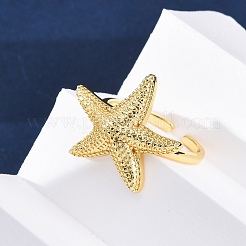 Brass Cuff Rings for Women&nbsp;RJEW-U047-01G