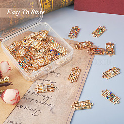 40Pcs 10 Styles Alloy Rhinestone Connector Charms&nbsp;FIND-TA0002-01