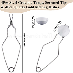 4Pcs Steel Crucible Tongs&nbsp;TOOL-SP0001-01