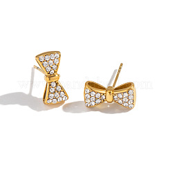 304 Stainless Steel Bowknot Stud Earrings&nbsp;HI2869