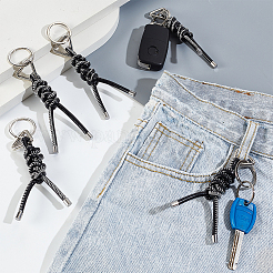 5Pcs PU with Alloy Keychain&nbsp;KEYC-GA0001-40