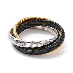 304 Stainless Steel Interlocking Flat Snake Chains Bracelet&nbsp;LS-BJEW-G642-01P