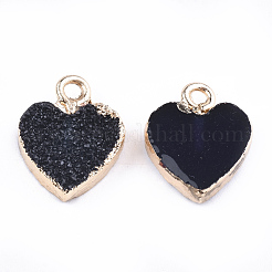 Electroplate Druzy Resin Pendants&nbsp;RESI-S366-01-M