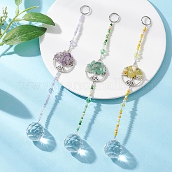 Glass Teardrop Window Hanging Suncatchers&nbsp;HJEW-JM04544