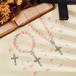 DIY Rose Rosary Beads Making Kits&nbsp;DIY-PH0033-63