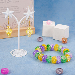 90Pcs 9 Colors Transparent Crackle Acrylic Beads&nbsp;MACR-TA0001-28