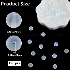 120Pcs Synthetic Moonstone Beads Strands&nbsp;G-PA0001-75B