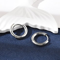 Tarnish Resistant 201 Stainless Steel Huggie Hoop Earrings&nbsp;MAK-R021-15mm