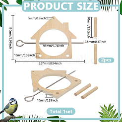 Wooden Bird Feeder&nbsp;AJEW-FG0004-81C