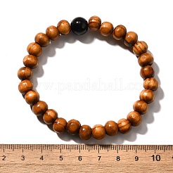 Wood Beaded Stretch Bracelets&nbsp;BJEW-JB01941