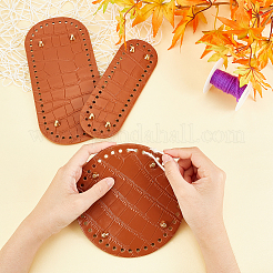 3Pcs 3 Style PU Leather Flat Round Bag Bottom&nbsp;FIND-WR0004-43B