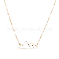 201 Stainless Steel Snowy Mountain Pendant Necklaces&nbsp;FS-WGA5650-01