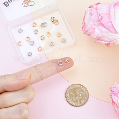 20Pcs 2 Colors Brass Locking Jump Rings&nbsp;KK-BBC0023-07A