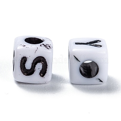 White Opaque Acrylic Beads&nbsp;MACR-R869-02-M
