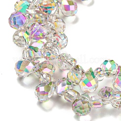 Electroplate Transparent Glass Beads Strands&nbsp;EGLA-P052-01A-FR01