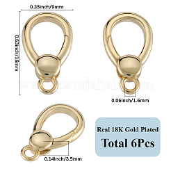 6Pcs Brass Spring Gate Rings&nbsp;KK-SC0006-46