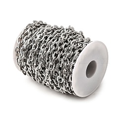 304 Stainless Steel Textured Cable Chains&nbsp;CHS-C018-05P