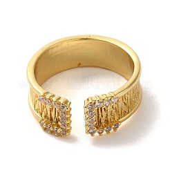 Brass Micro Pave Cubic Zirconia Adjustable Rings&nbsp;LS-RJEW-K259-01D-G