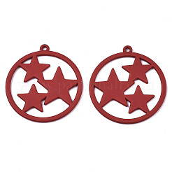 Spray Painted Alloy Pendants&nbsp;LS-PALLOY-S125-080C-NR