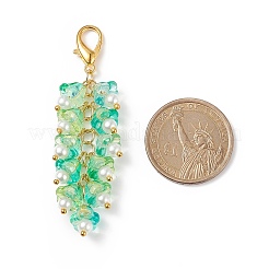 Trumpet Flower Glass Pendant Decorations&nbsp;HJEW-JM00800