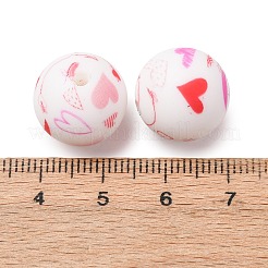 Food Grade Eco-Friendly Printed Silicone Beads&nbsp;SIL-A013-01A-15