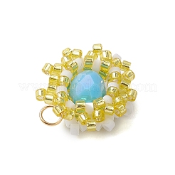 Seed Beads Beaded Charms&nbsp;PALLOY-MZ00273-02