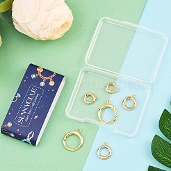 6Pcs 3 Styles Brass Spring Gate Clasps&nbsp;KK-SC0007-09