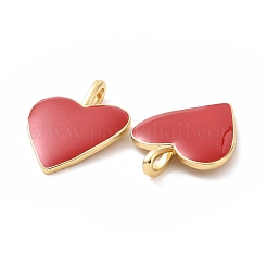 Brass Enamel Pendants&nbsp;KK-P204-14G-B