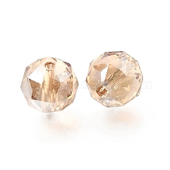 Electroplate Transparent Round Glass Beads&nbsp;GL-CBA6A73-PL01
