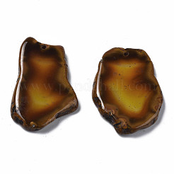 Natural Yellow Agate Pendants&nbsp;G-Q998-025