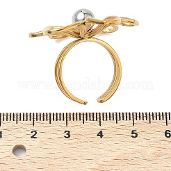304 Stainless Steel Cuff Open Rings for Women&nbsp;LS-RJEW-P180-02A