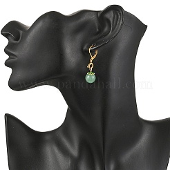 3 Pairs Brass Round Leverback Earrings&nbsp;EJEW-JE06597