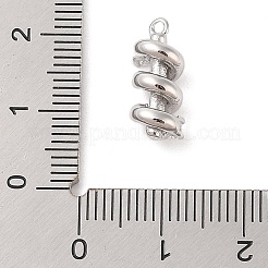 Brass Micro Pave Clear Cubic Zirconia Pendants&nbsp;KK-S388-21P