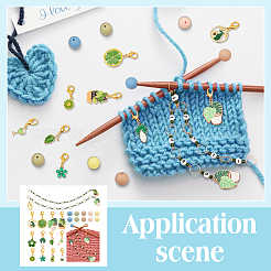 Green Plants Theme DIY Knitting Tool Sets&nbsp;HJEW-NB00149