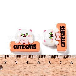 Cartoon White Cat Resin Decoden Cabochons&nbsp;CRES-R203-01F