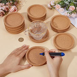 Cork Cup Mats&nbsp;WOOD-WH0050-055