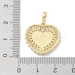 Rack Plating Brass Micro Pave Clear Cubic Zirconia Pendants&nbsp;KK-A224-15G-05