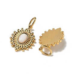 Ion Plating(IP) 304 Stainless Steel with Natural & Synthetic Gemstone Pendants&nbsp;STAS-G351-20G