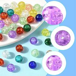 180Pcs 9 Colors Spray Painted Crackle Glass Beads Set&nbsp;CCG-FS0001-03