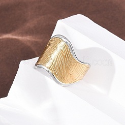 304 Stainless Steel Cuff Open Rings&nbsp;LS-RJEW-H266-04A-GP