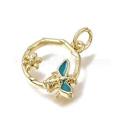 Brass Enamel Pendants&nbsp;KK-CBAEEA8-02G-03