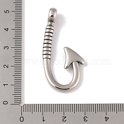 304 Stainless Steel Hook Clasps&nbsp;STAS-C109-13A-AS
