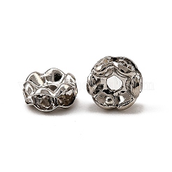 Brass Rhinestone Spacer Beads&nbsp;RB-A014-L5mm-01P