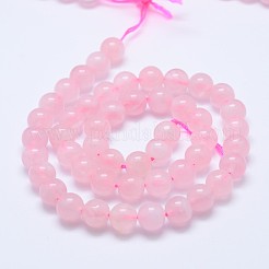 Pink Color Natural Madagascar Rose Quartz Beads Strands&nbsp;G-D654-8mm
