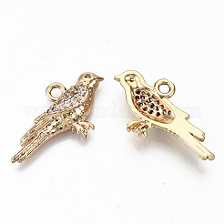 Brass Micro Pave Cubic Zirconia Pendants&nbsp;KK-S359-033-RS